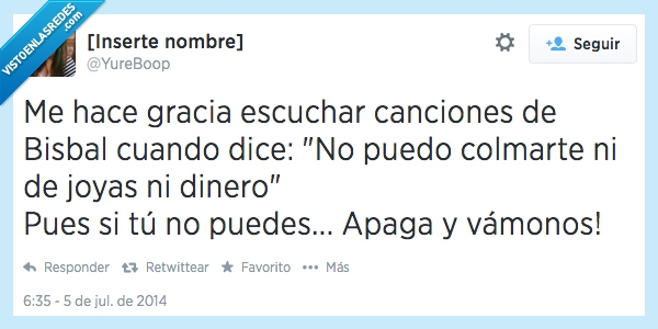 bisbal,cancion,joyas,dinero,princesa,twitter,colmarte,rico,david bisbal,cantar,millonario