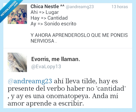 ay,onomatopeya,ahí,hay,norma,corrección,corregir,escribir