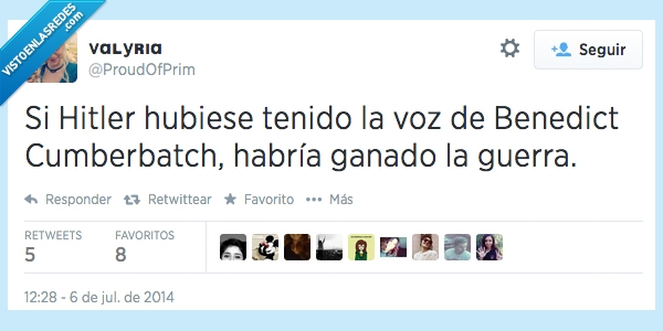 VOZARRÓN SEÑORES,Benedict Cumberbatch,chorradillas,hitler,2gm,señor,ganar,guerra,segunda guerra mundial