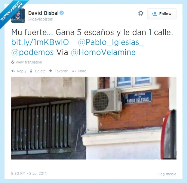 real o fake,Pablo iglesias,david bisbal,calle,plaza,avenida,escaño,politica