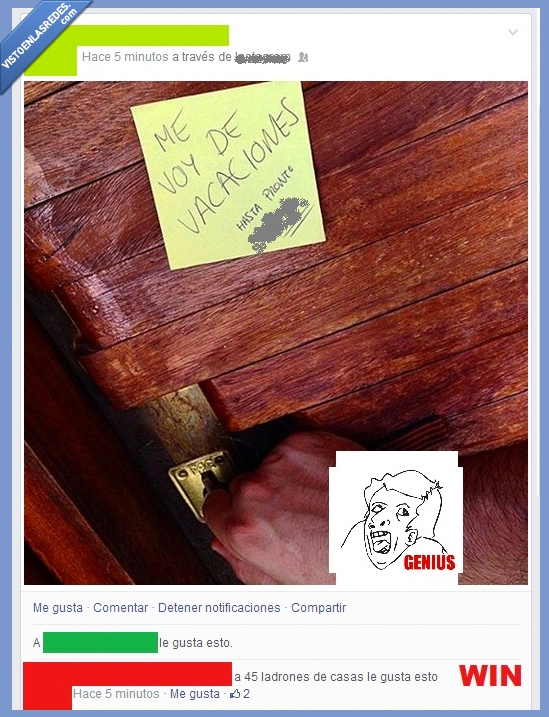 robar,avisar,nota,post-it,gusta,ladron,vacia,casa,vacaciones