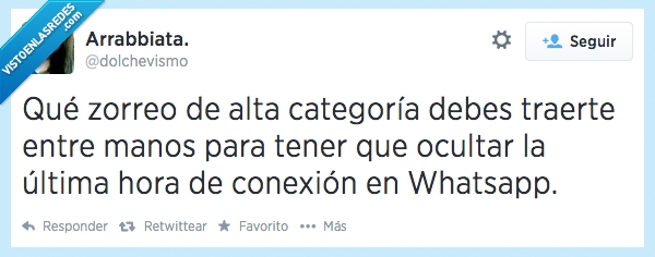 última,whatsapp,hora de conexión,ocultar,zorreo