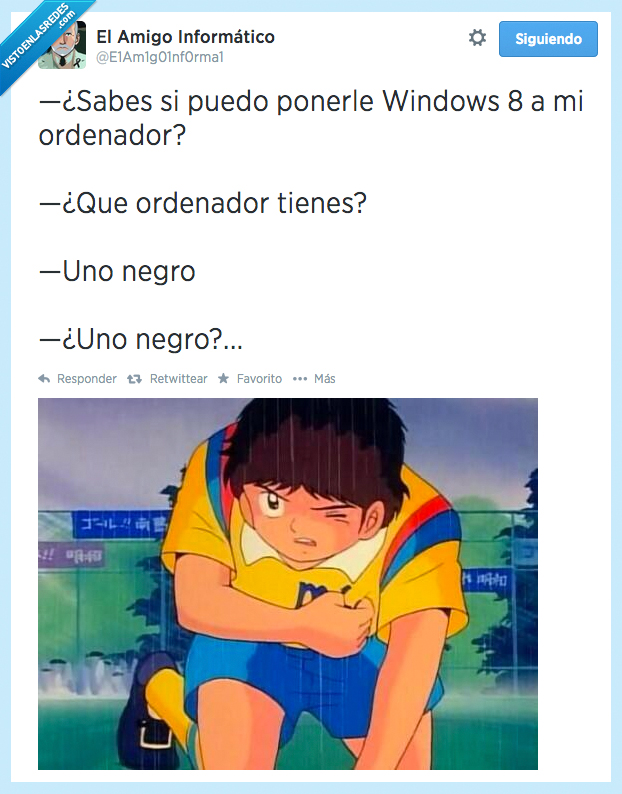 oliver,benji,corazon,capitan tsubasa,ordenador,arreglar,negro,dolor,informatico