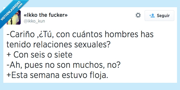 cuernos,fresca,promiscua,pareja,floja,semana,muchos,siete,seis,twitter,Parejas