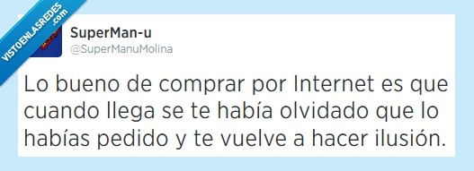 ilusión,tardanza,comprar por internet,amazon,ebay
