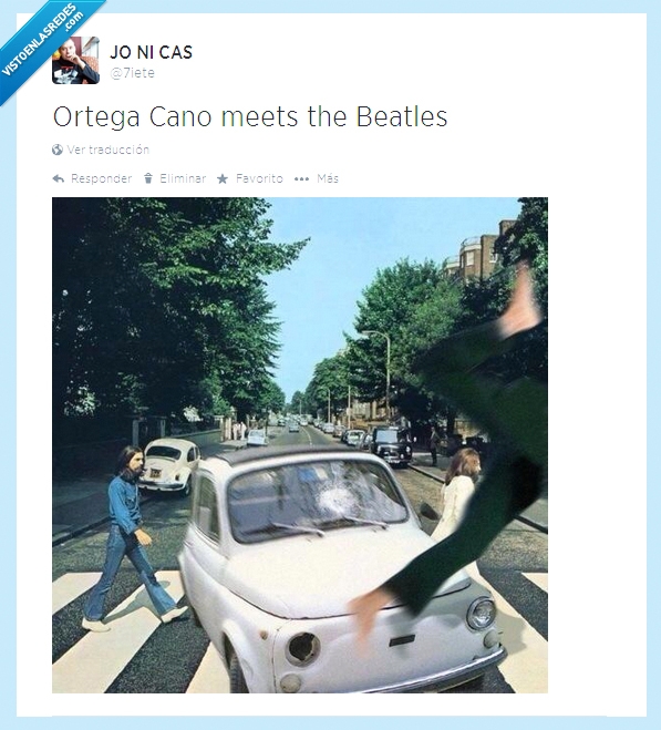 abbey road,portada,ortega cano,beatles,atropellar,coche
