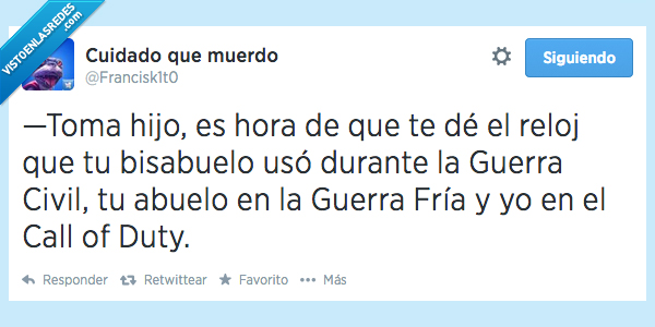 hijo,padre,abuelo,guerra,civil,fria,call of duty,cod