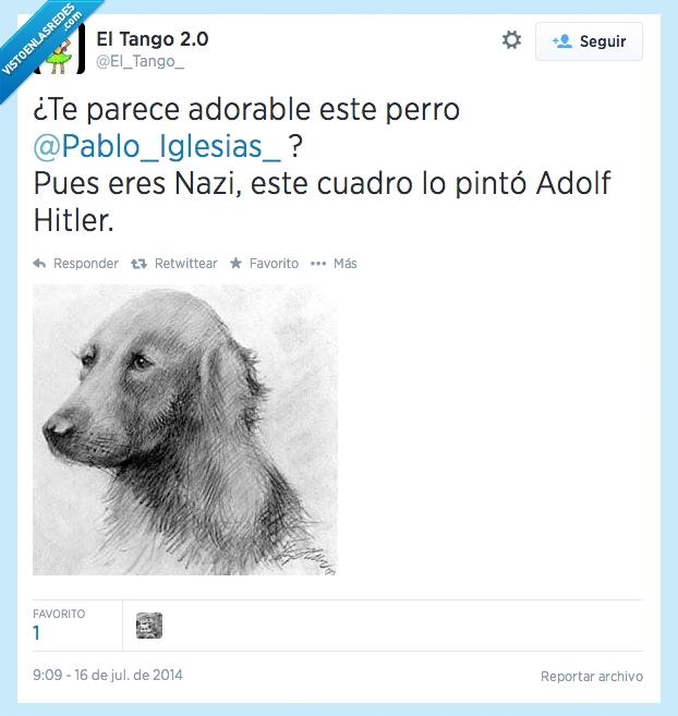 Nazis,Pablo Iglesias,Perro,perrete,gustar,pinto,pintar,cuadro,dibujo