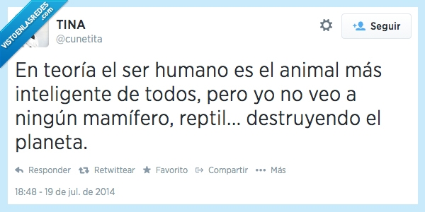humanos,animales,inteligente,teoria,destruir,planeta