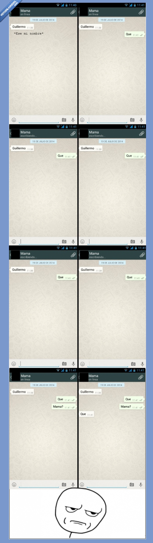 escribir,madres que vacilar,whatsapp,guillermo,que,escribiendo