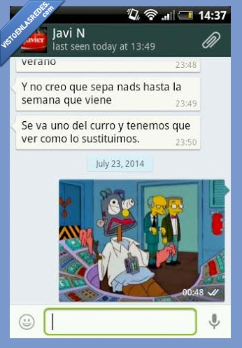 Trabajar,Vacaciones,Simpson,Sustituto,empresa,buscar,Asciendalo Smithers