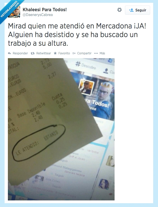 got,mercadona,DaenerysCabrea,juego de tronos,Stannis Baratheon,Khaleesi