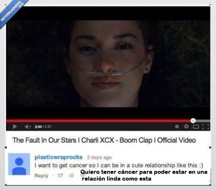cáncer,tonterías,bajo la misma estrella,película,youtube