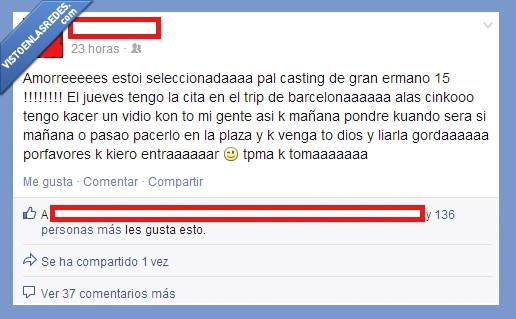 choni,GH,2015,gran hermano,seleccionada,fijo que entra,cani,plaza,pueblo