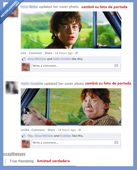 amigos,facebook,tumblr,harry,potter,ron,weasley,coche,portada