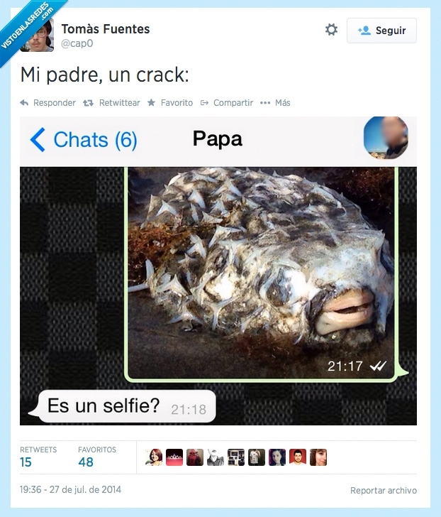 pez o persona con disfraz de pez,padre,selfie,gambia,zasca,porque esto es africa