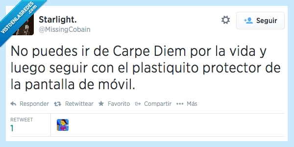 proteger,pantalla,funda,plastiquito,quitar,movil,carpe diem,protector