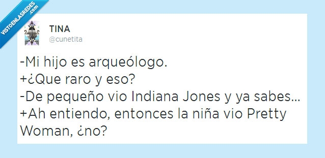 pretty woman,padre,madre,hijo,hija,arqueologo,vida,twitter,indiana jones