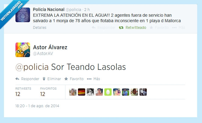 Policia,monja,ahogar,nombre