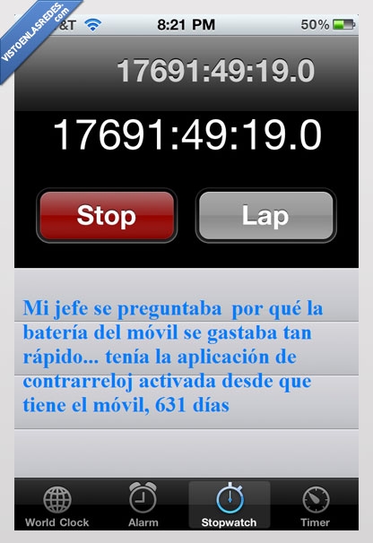 aplicación,movil,contrarreloj,bateria,fail
