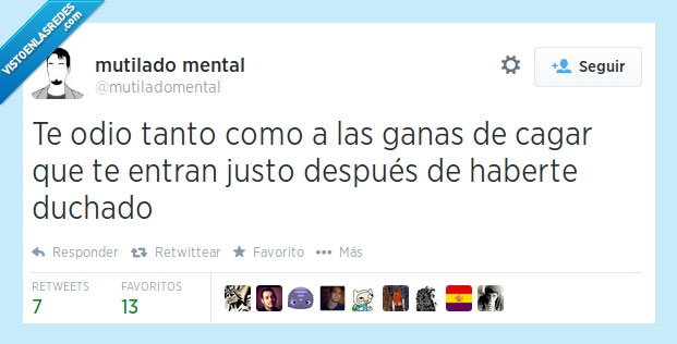 odiar,ducharse,ganas,cagar