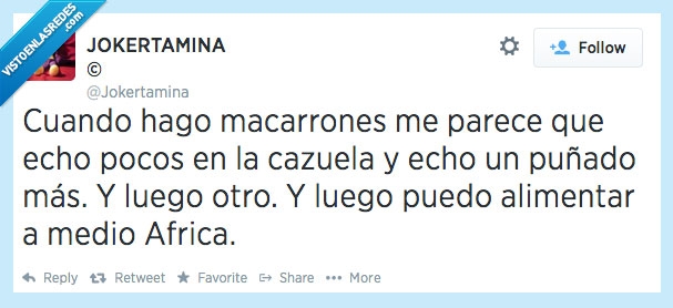 macarrones,cazuela,pu&ntilde;ado,Africa,humor