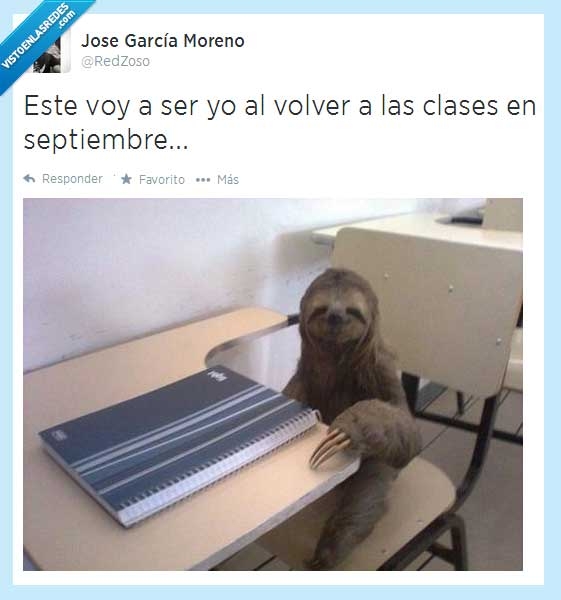 twitter,perezoso,septiembre,vuelta a clase,vago,tweet