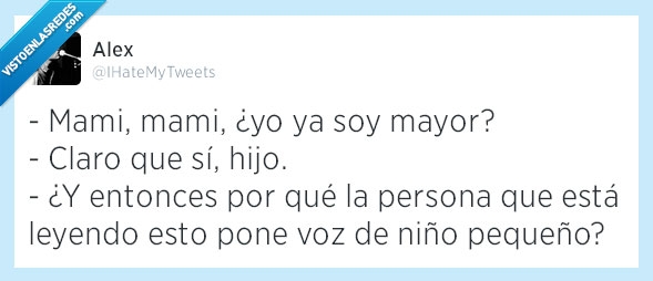 tweet,niño,mamá,madurar,leer,voz,mami mami,troll