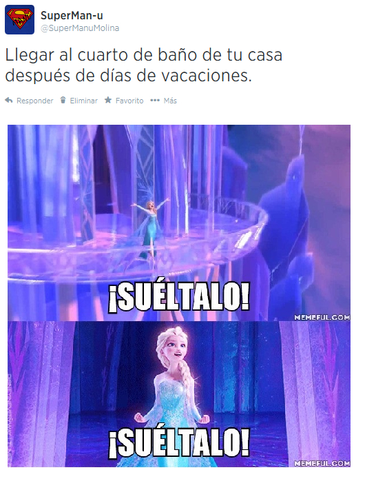 frozen,baño,let it go,suéltalo,estreñimiento,vacaciones
