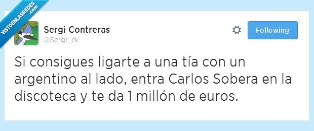 Carlos Sobera,millón,euros,ligar,discoteca,argentino