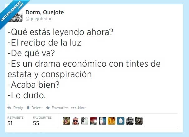 factura luz,recibo,drama económico,estafa,conspiración,Twitter