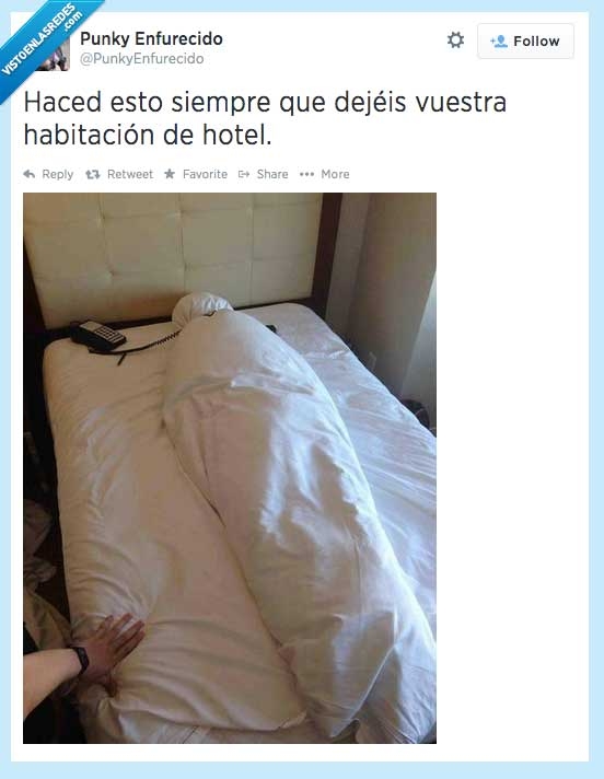 cadáver,hotel,broma,sabanas,cama