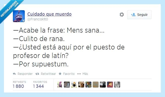 Latín,Mens sana,Profesor