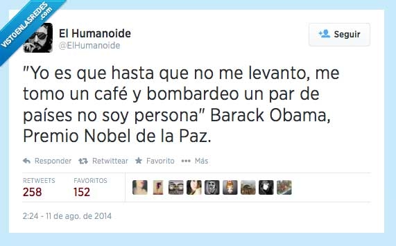 barack obama,café,premio nobel de la paz,persona,bombas,irak