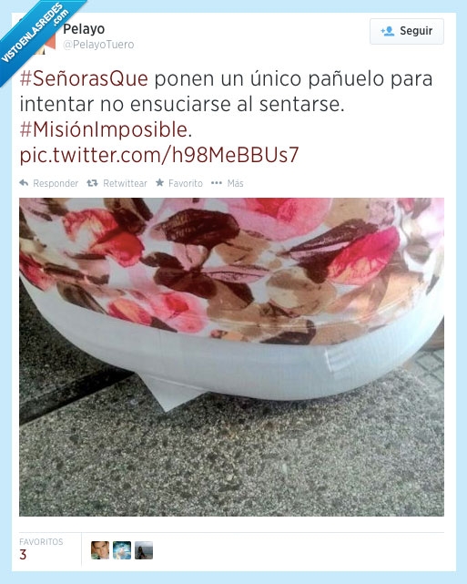 señoras,sentar,manchar,pañuelo,culaco