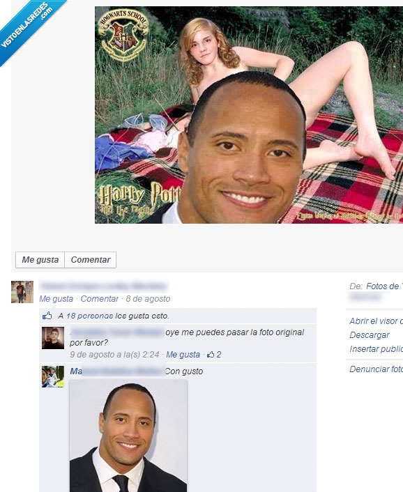 tapando,censura,the rock,facebook