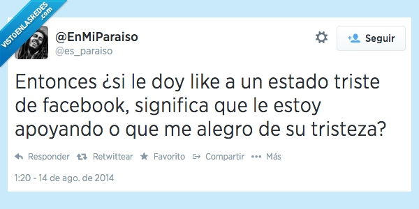 like,facebook,dar,triste,apoyar,alegrar,motivo,tristeza,ayudar