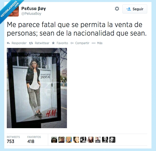 vender,persona,americana,chaqueta,nacionalidad,anuncio,h&m,precio