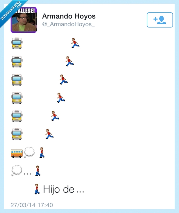 bus,correr,perder,dejar,detras,hijode,hijo de,hijo de fruta