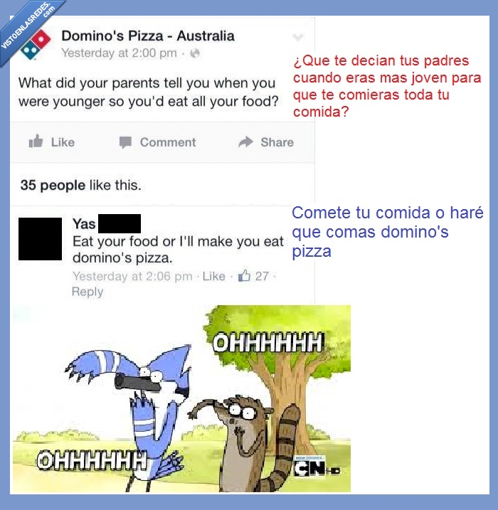 domino's pizza,comer,comida,hacer,niño,obligar