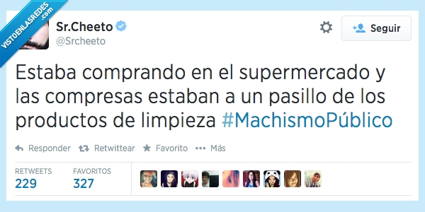 supermercado,machismopublico,Twitter,Cuidado si te invitan a un café,pasillo,compresas,limpieza,Machismo público