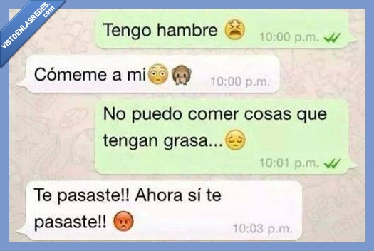 hambre,comer,grasa,gorda,novia,cabreo,enfadada,pasarse