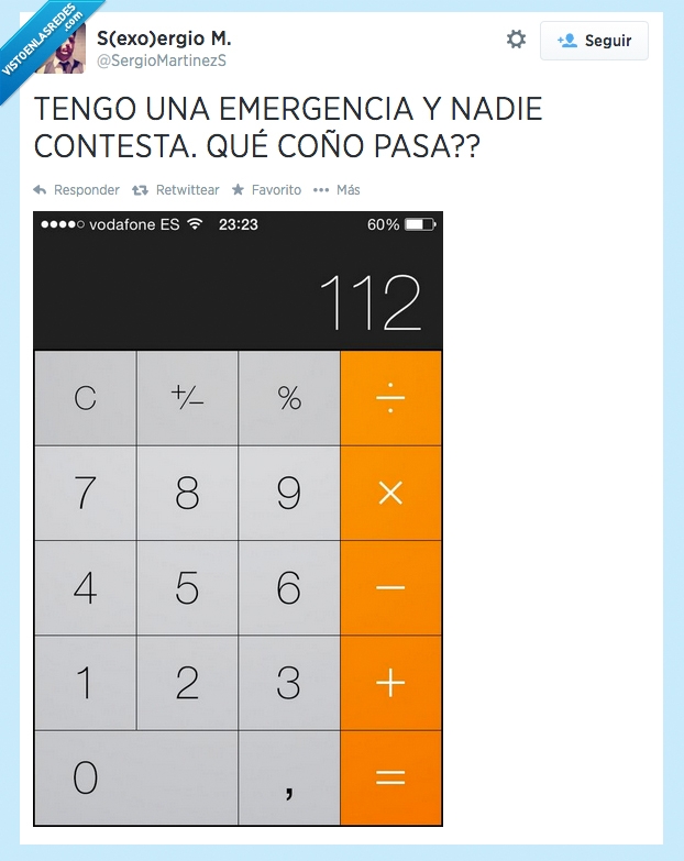 emergencia,llamada,112,teléfono,calculadora,fail,subnormal