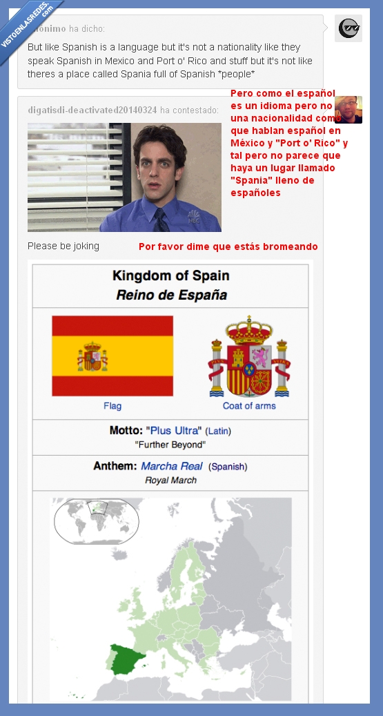 españa,españoles,spania,port o' rico,tumblr,inculto,idioma,aprender,cateto,puerto rico