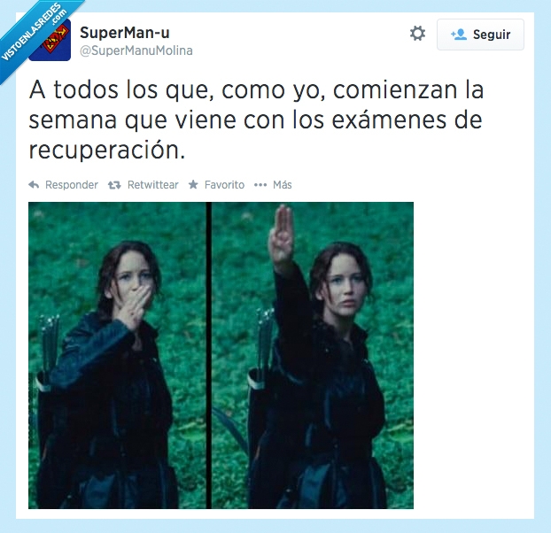 saludo,recuperación,exámenes,septiembre,los juegos del hambre,katniss,distrito 12