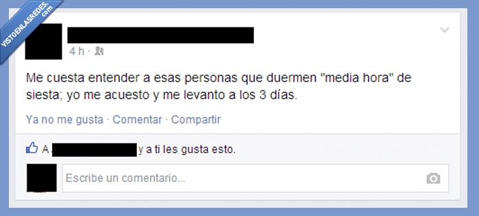 descansar,tres días,un ratito más,dormir