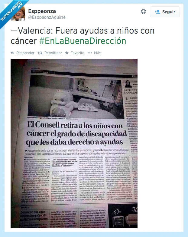 para ayudas no pero para corrupción sí,sin dinero,vergüenza,valencia,niños con cáncer sin ninguna ayuda,ayuda,dinero
