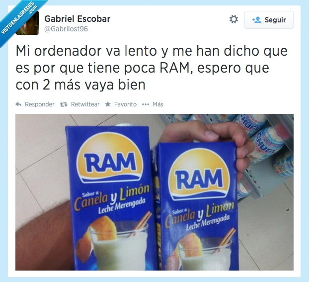leche,ram,memoria,leche preparada,ordenador,canela,arreglar