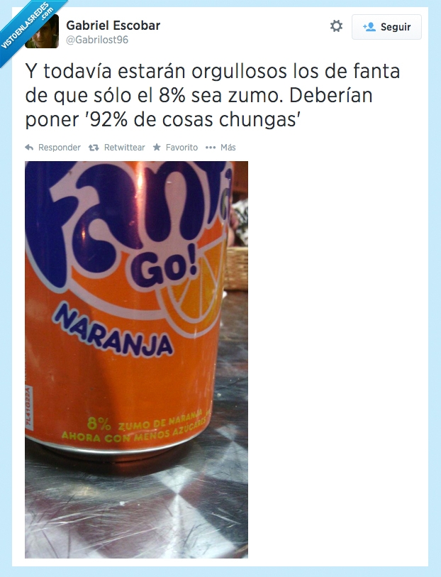 fanta,zumo,muy poco,porcentaje,bajo,chungas,cosas