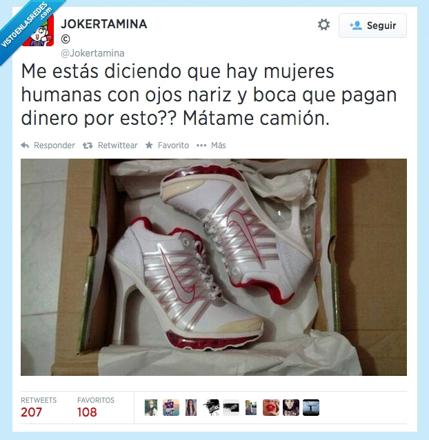 jokertamina,humor,tacon,zapatos. deportivos,hortera,nike